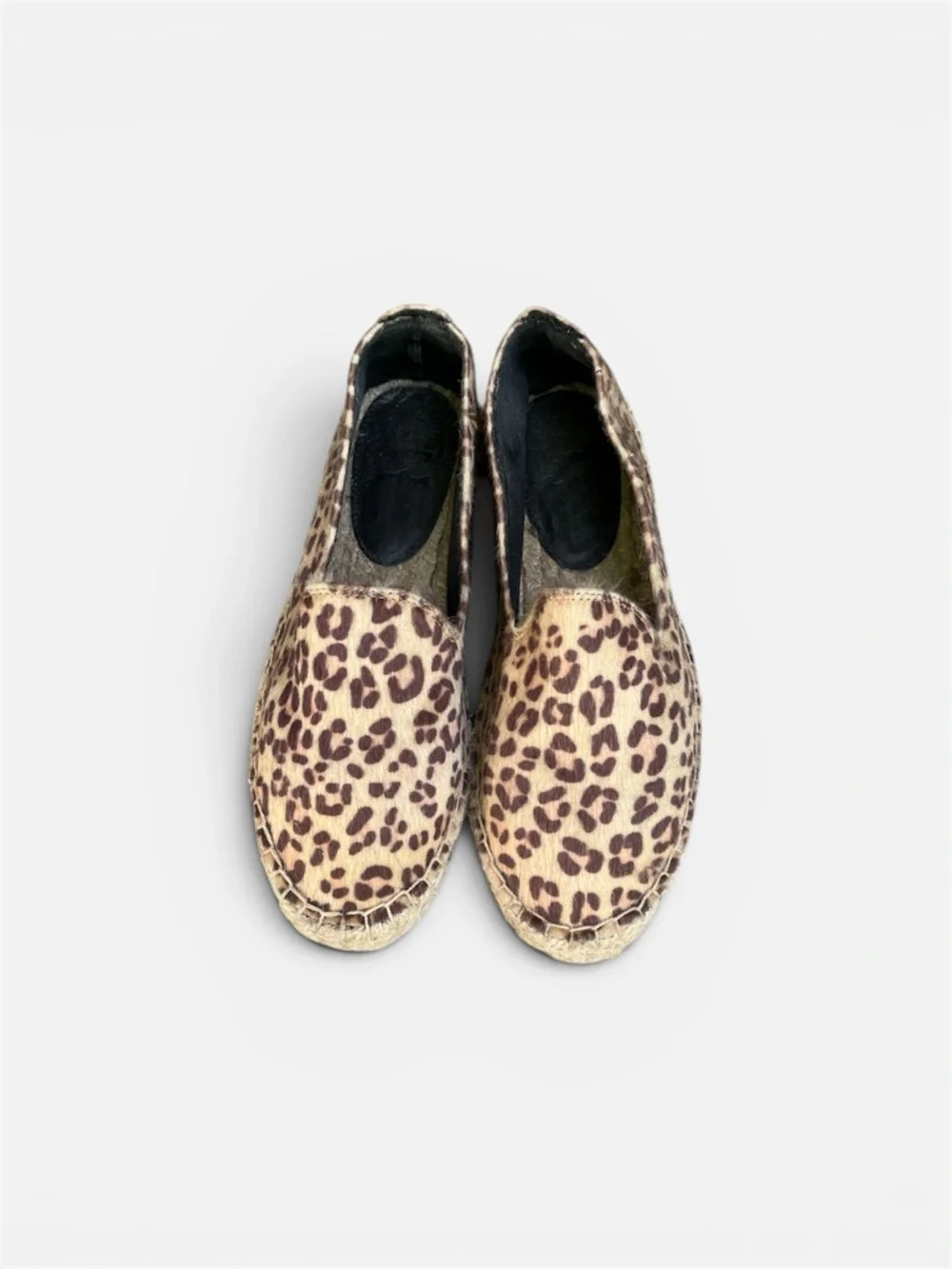 Billabong Faux Fur Leopard Print Espadrilles Size 7